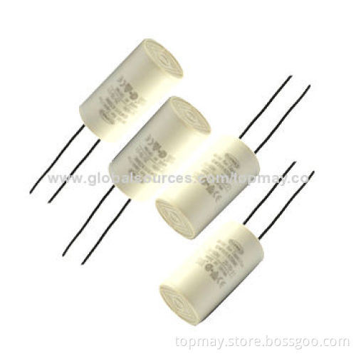 Polypropylene Film Capacitor, 250 to 500V AC Rated Voltages and 8 to 100μF Capacitance Range